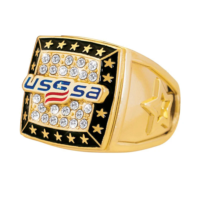 

Customize Unique USSSA Championship Rings basketball fantasy football baseball design rings, Silver