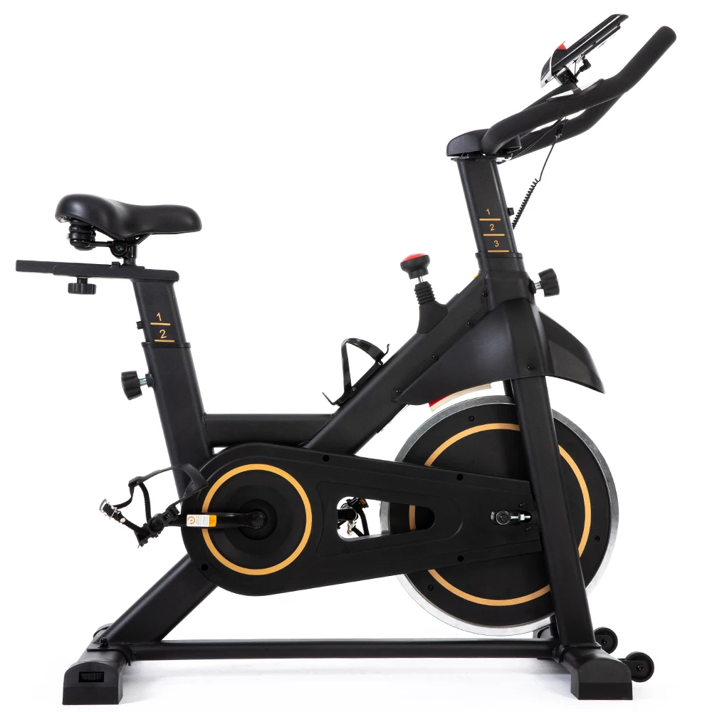 

SD-S81Fast delivery Gym Indoor Silent Belt Drive Cycling Bike Stationary Exercise Bike with Comfortable Seat Cushion, Black, yellow, blue, orange