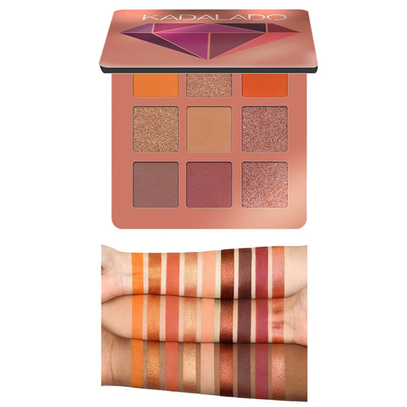 

2021 Makeup Palette 9 Colors Pearlescent Matte Blend Eyeshadow Diamond Waterproof Eyeshadow Palette Shiny Pallets Eye Shadow