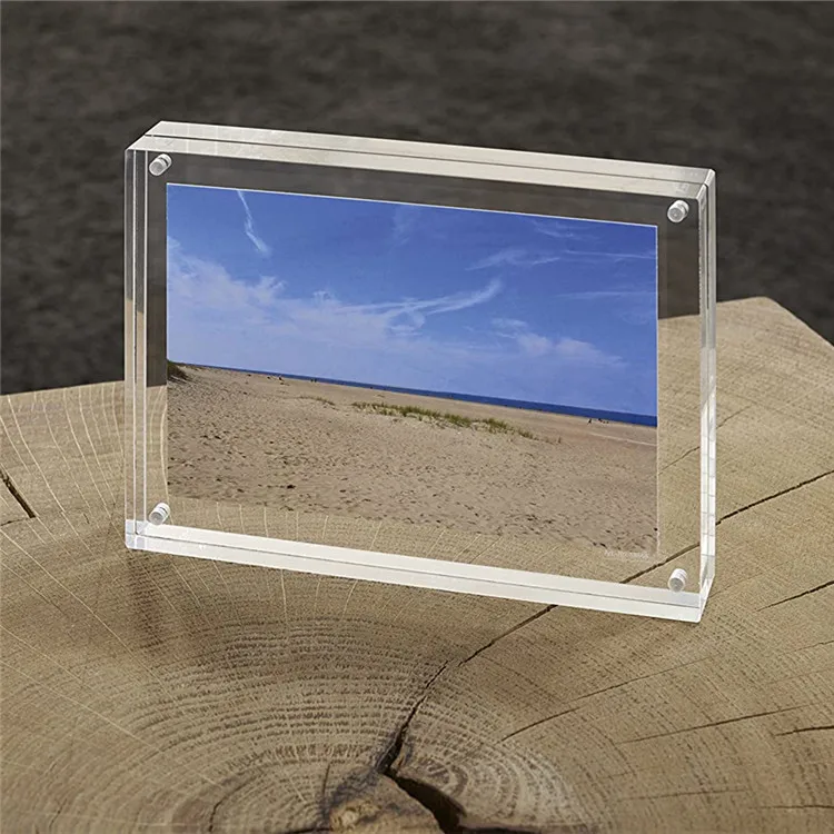 Simple Luxury Acrylic Floating Table Top Stand Picture Photo Frames With Buy Acrylic