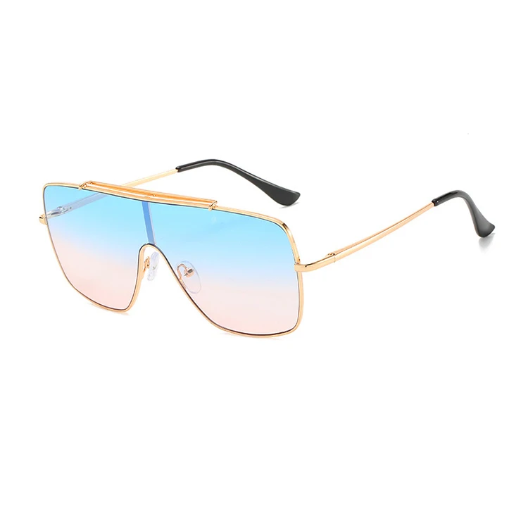 

HJ2018 Square Big Frame Sunglasses one lens large personalized designer sunglasses made in china