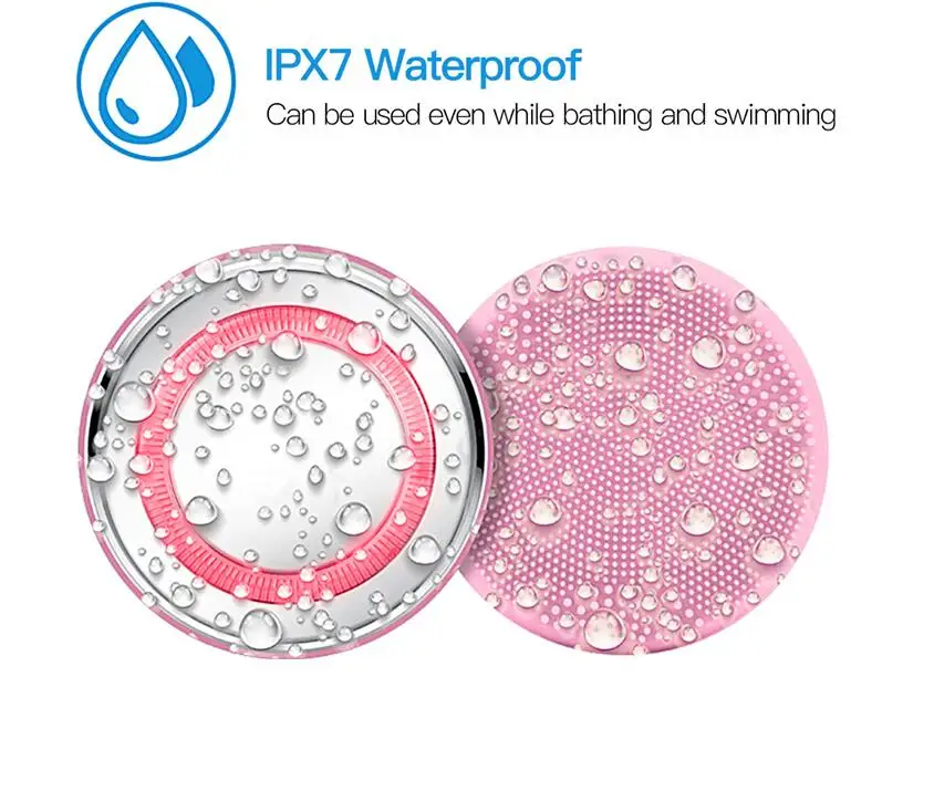 
Sonic Silica Facial Cleansing Brush 2 In 1 Led Photon Face Massage Deep Pore Cleaner Acne Remover Anti Wrinkle Face Lifting 