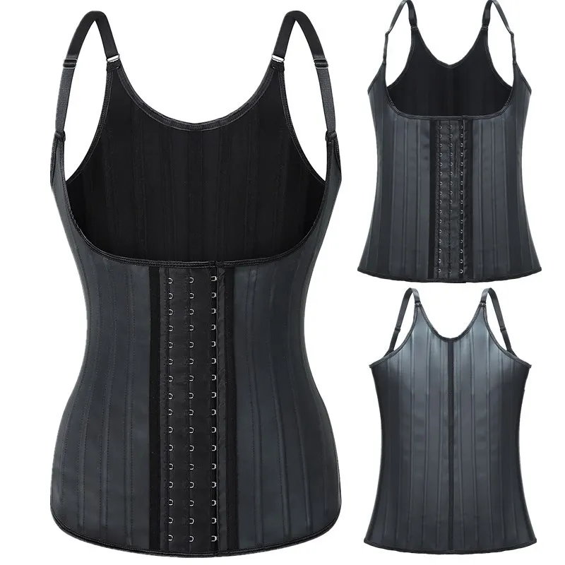 

Women High Compression Latex Corset Vest Womensh 25Bones Waist Trainers Vest