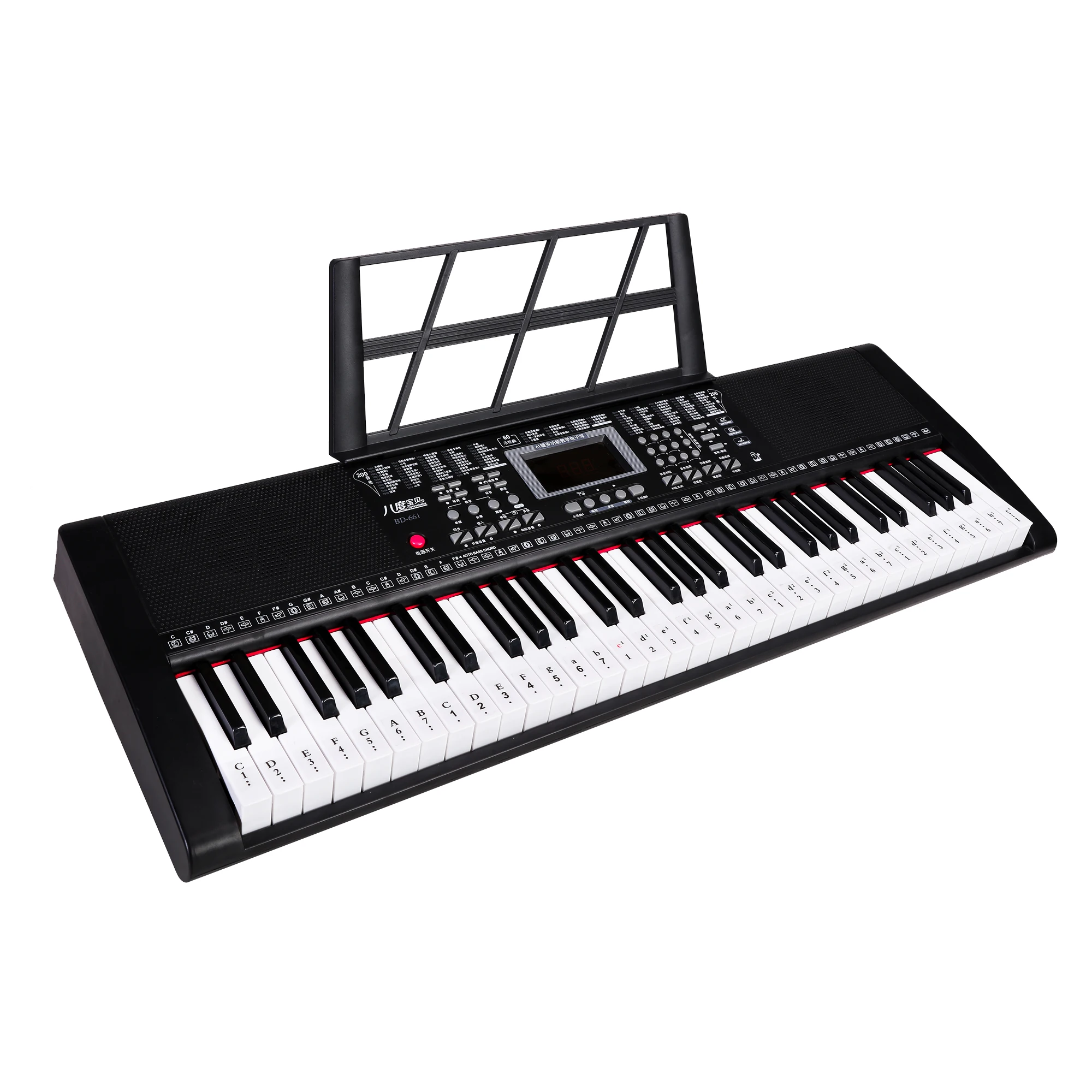 

Musical Instruments popular for kids and adults 61 keys electronic piano keyboard teclados synthesizer for sale, Black/pink/customized