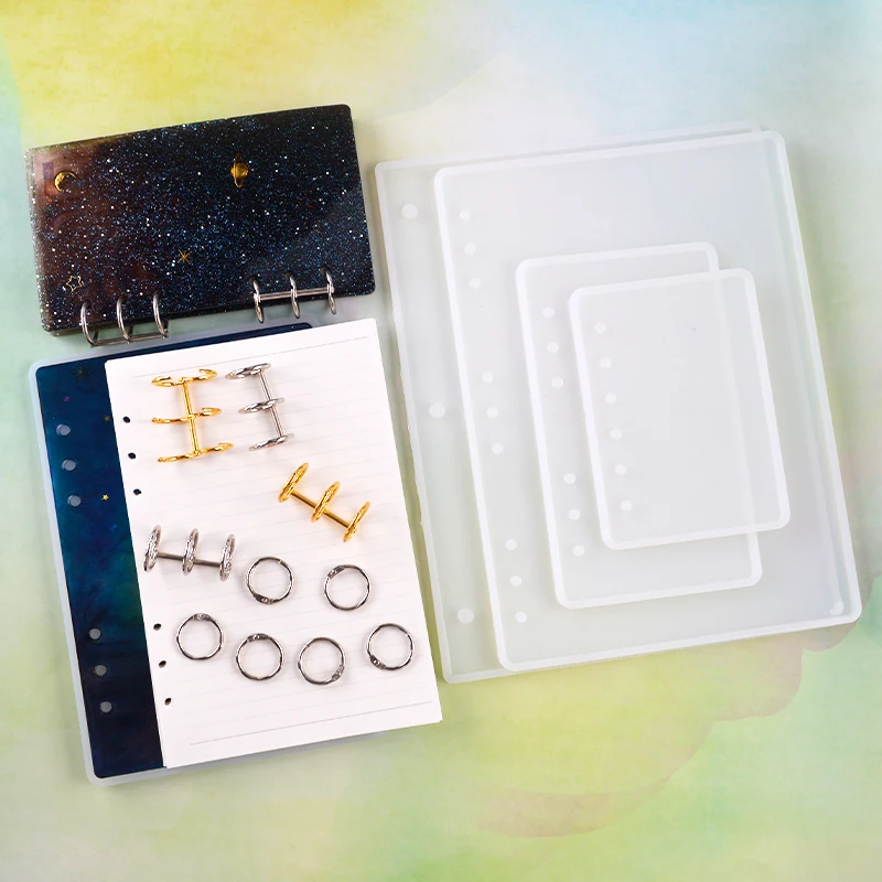 

DIY A6 B5 Notebook Molds Silicone Resin Jewelry Casting Buckle Ring Epoxy Resin Molds Set