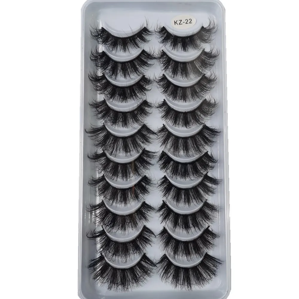 

10 pairs false eyelashes natural look 3d small 15mm faux mink lashes fluffy russian strip eyelashes