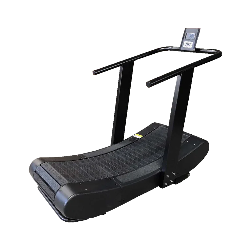 

curved treadmill self powered without motor wholesale woodway air runner commerical treadmill for gym studio best price, Black