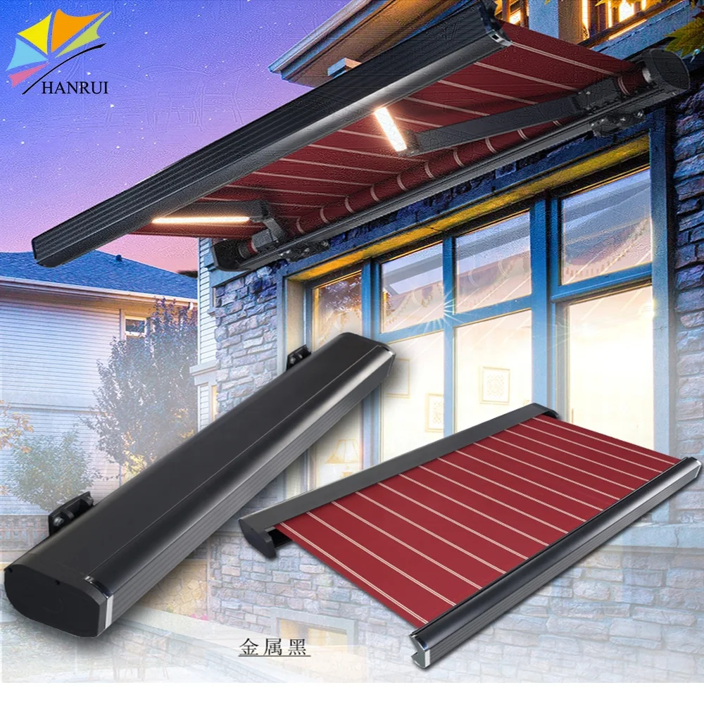 

Factory On Sale High Quality LED Arm Full Cassette Awning, Customized