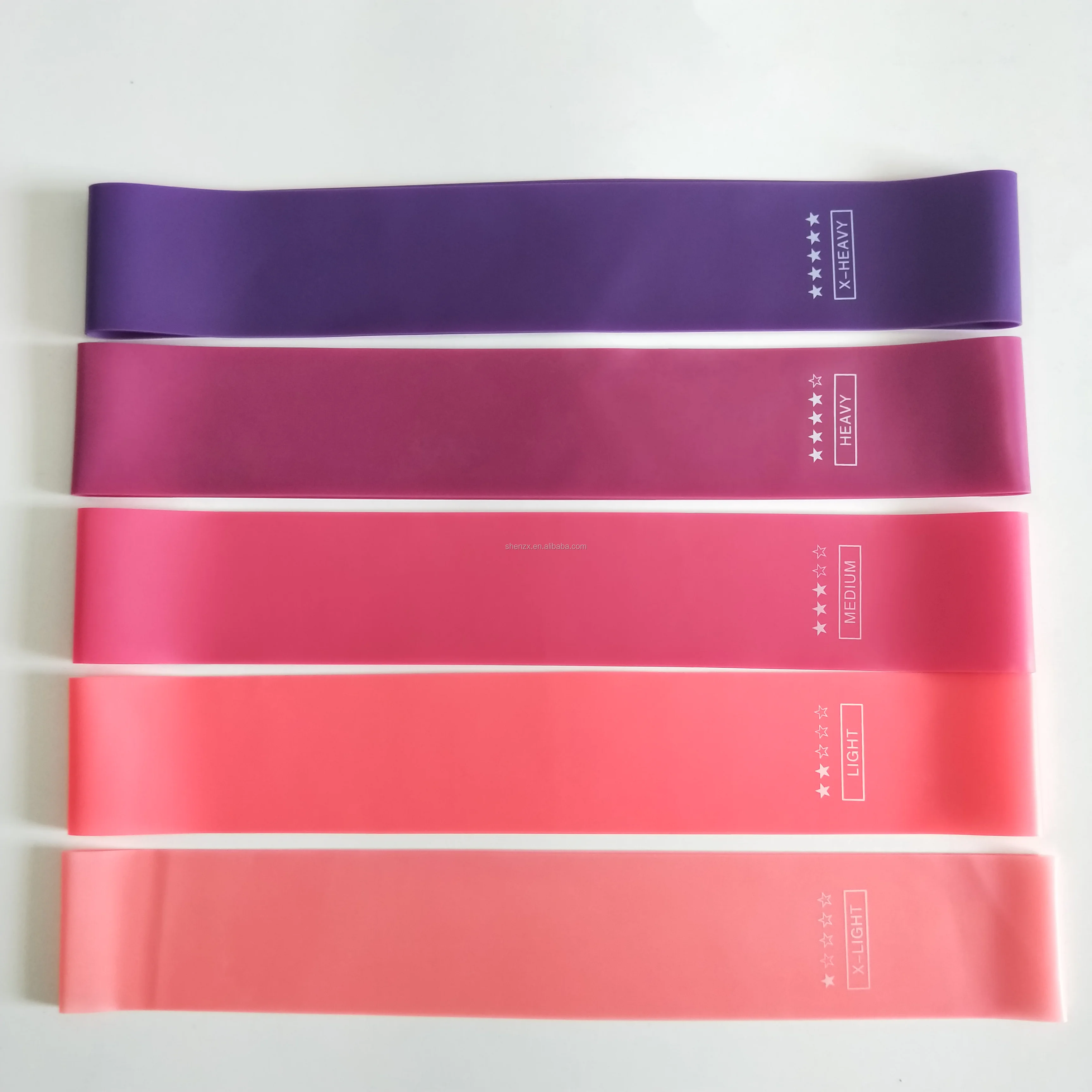 Zakerda New Gradient Pink Natural Latex Resistance Loop Bands Pink