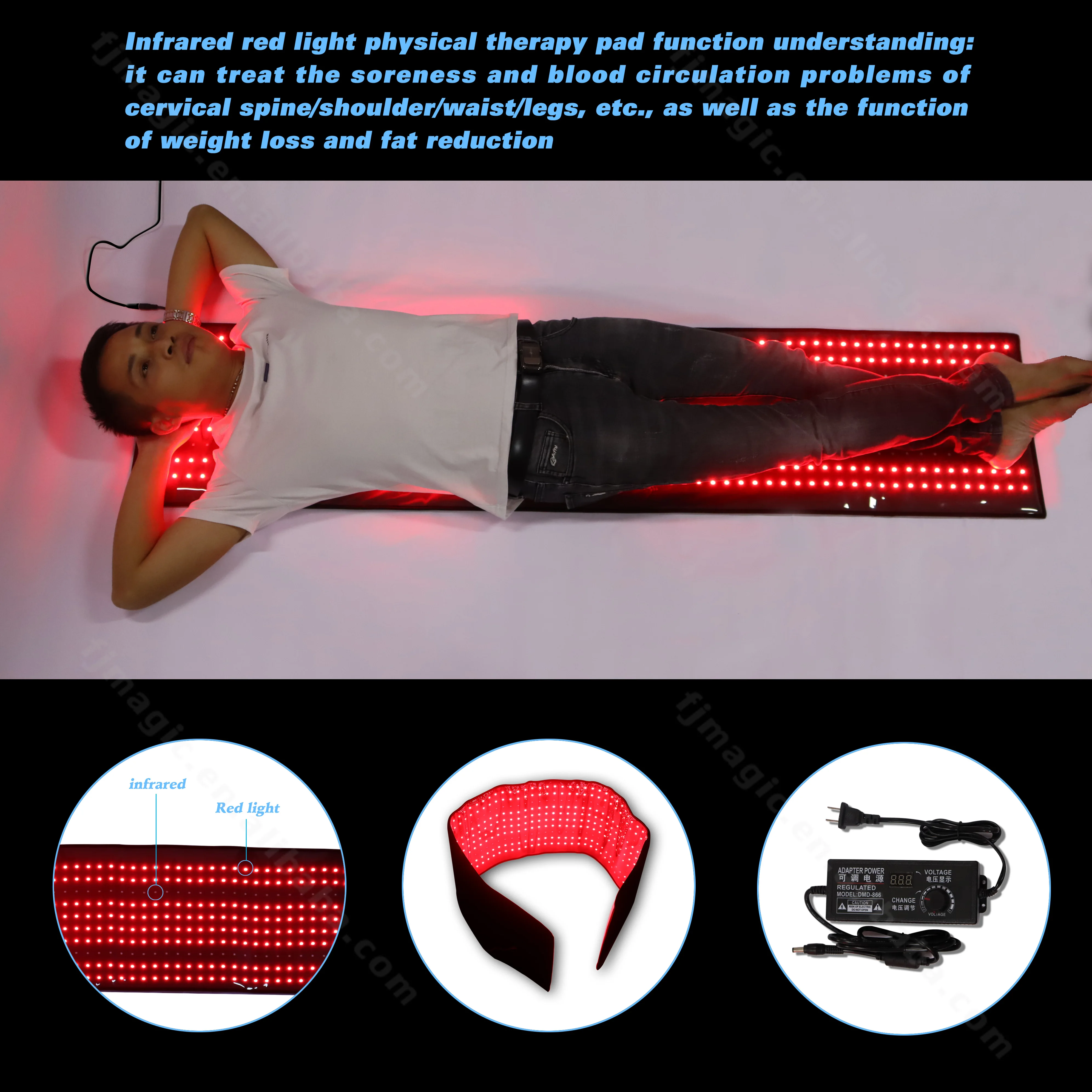 

Wholesale hot-selling red light infrared physiotherapy pad for weight loss and pain relief Belt for Pain Relief