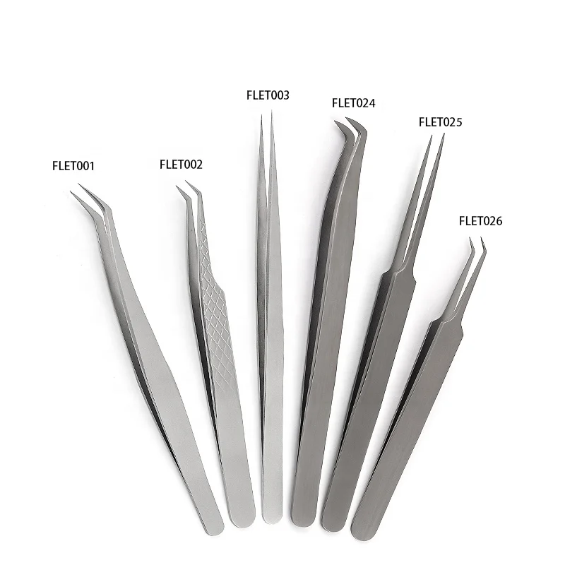 

ELITER Amazon Hot Sell 0/40/50/60 Degree Tip Tools Tweezers Tweezer Titanium Tweezers For Eyelash Extension Best Eyelash