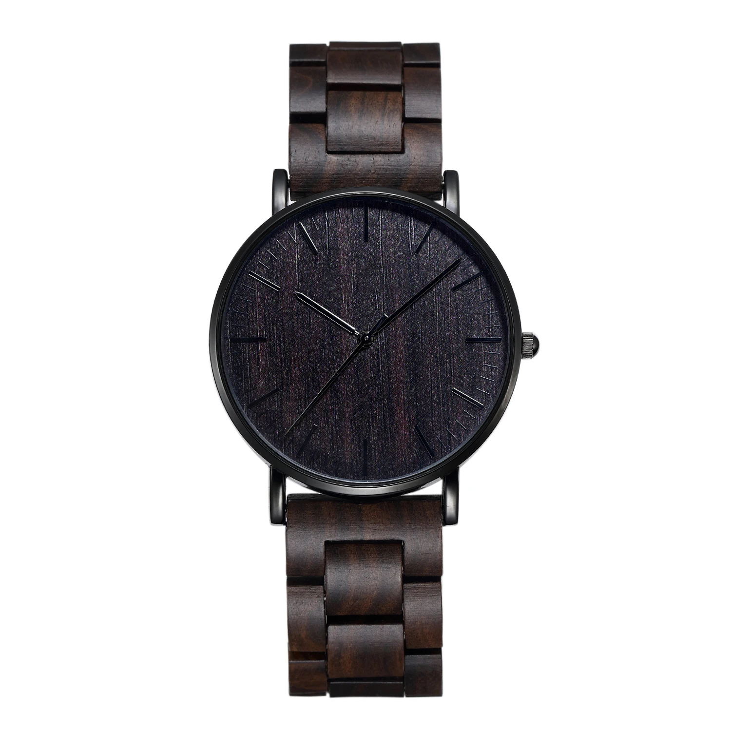 

luxury alloy case quartz wood watch customized logo