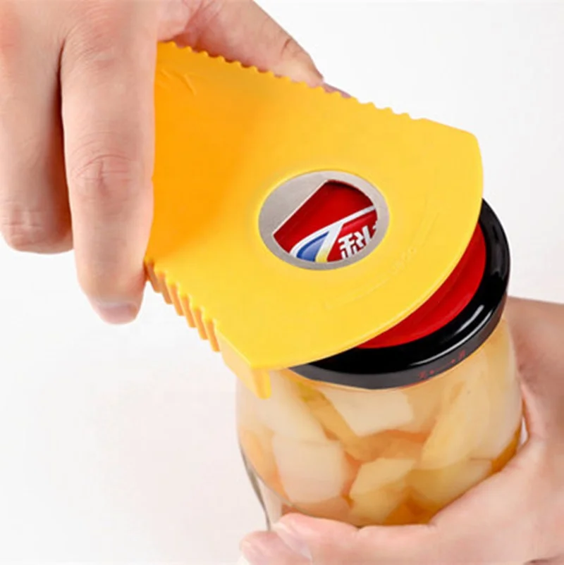

Bottle Cap Fast Lid Opener Rotating Multi-Purpose Bar Bottle Opener Kitchen Gadgets Can Opener, Yellow, blue,green
