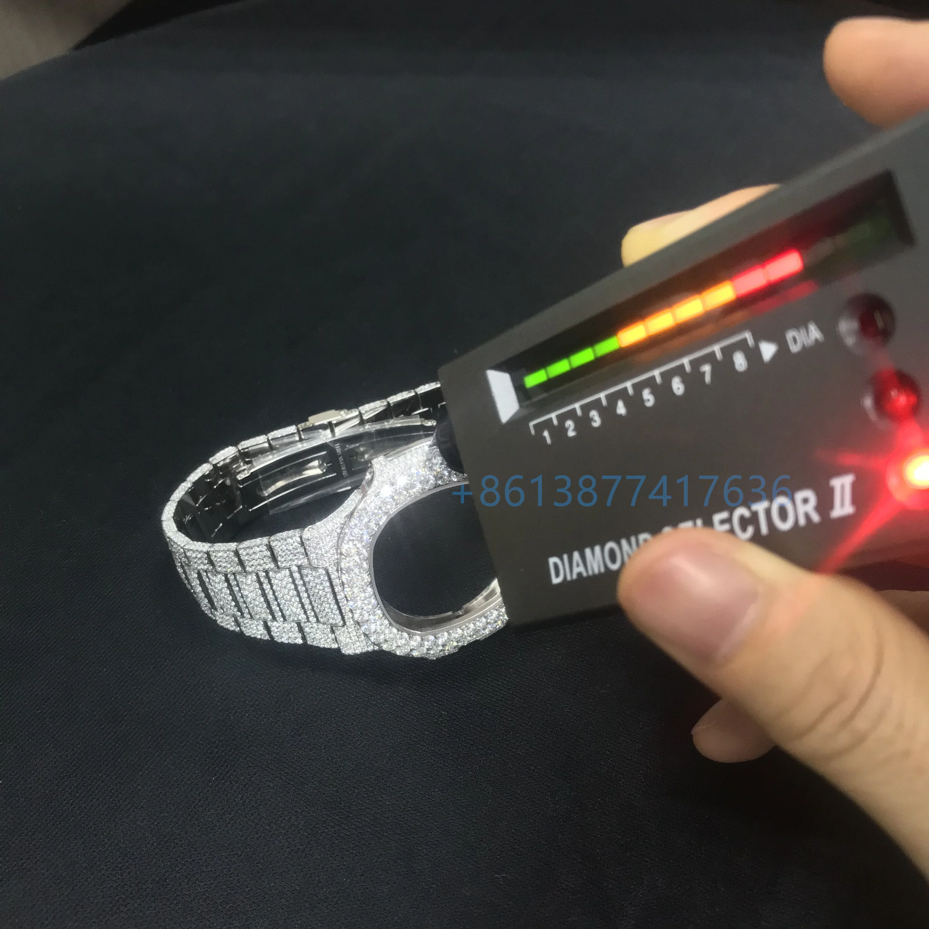 

Custom Watch Luxury Watches VVS Diamond Iced Out Moissanite Watch