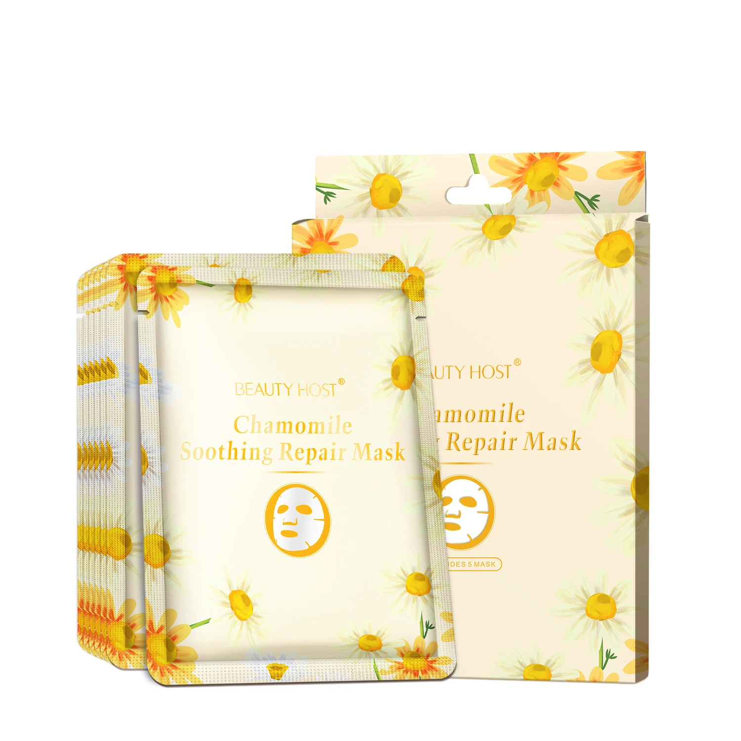 

Wholesales Face Mask Beauty Chamomile Flower Facial Sheet Mask Skin Care