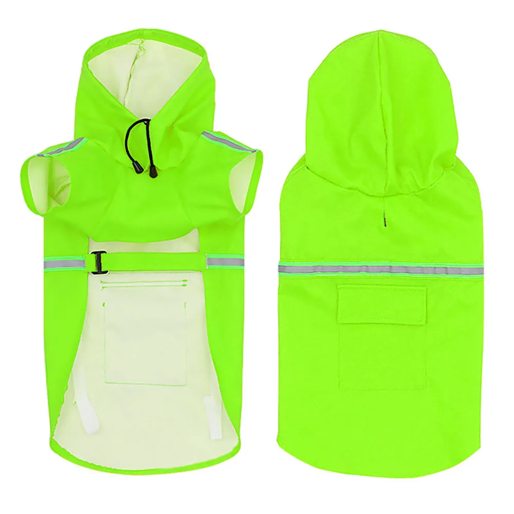 

Dog Pet Raincoat Hoodie Waterproof Pu Raincoat Dog Cat Clothing 2021 Wholesale Summer Outdoor for Dogs Pet Apparel & Accessories, 5 colors