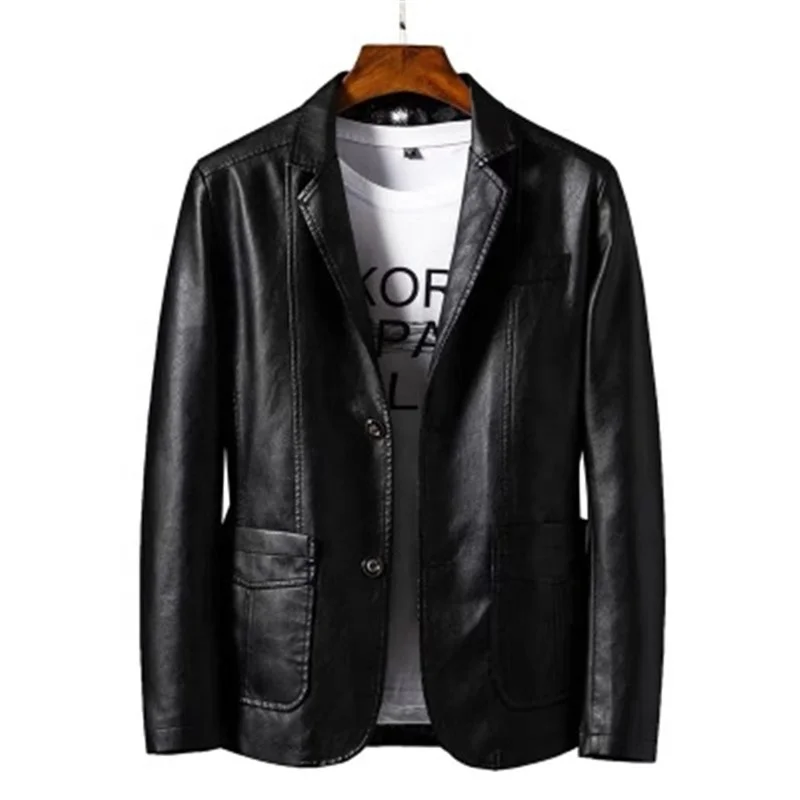 

Casual Leather Fashion Trendy Men's Jackets, Khaki/black/burgundy