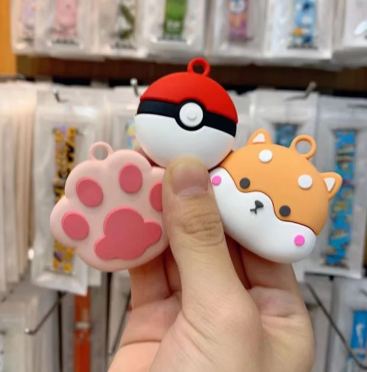 

Pokemon Elf Ball Pokeball Dog Corgi Case for Apple for Airtag Silicone Protective Cover Ring Finder Anti-Lost