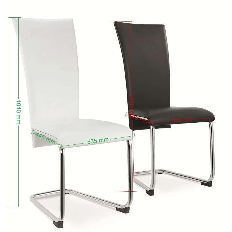 New design elegant and stylish PU leather dining chair bow chair