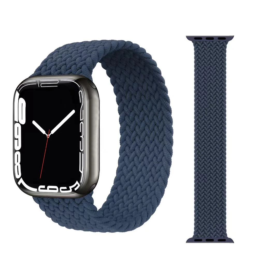 

Free Shipping Designers Braided Solo Loop Nylon Correa Smart Watch Band Straps For Apple watch, Customizable