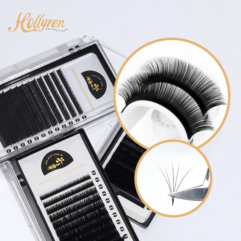 

Hollyren Easy Fanning Eyelashes For Extensions Automatic Flowering Fast Fan Volume Lashes Bloom Individual Eyelash Extension