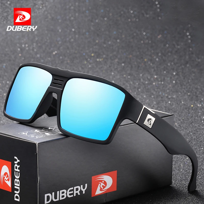 

DUBERY Brand Design Fashion Luxury Man Sun Glasses Polarized Square Male Colorful Sunglasses