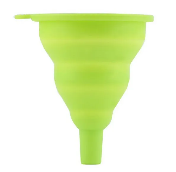 

Telescopic Long-neck Kitchen Funnel Silicone Folding Candy Color Funnel Household Liquid Filling Oil Grid