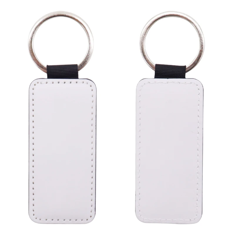 

Round Blank Double Sided Sublimation Keychain Custom Printed Pu Leather Keyring