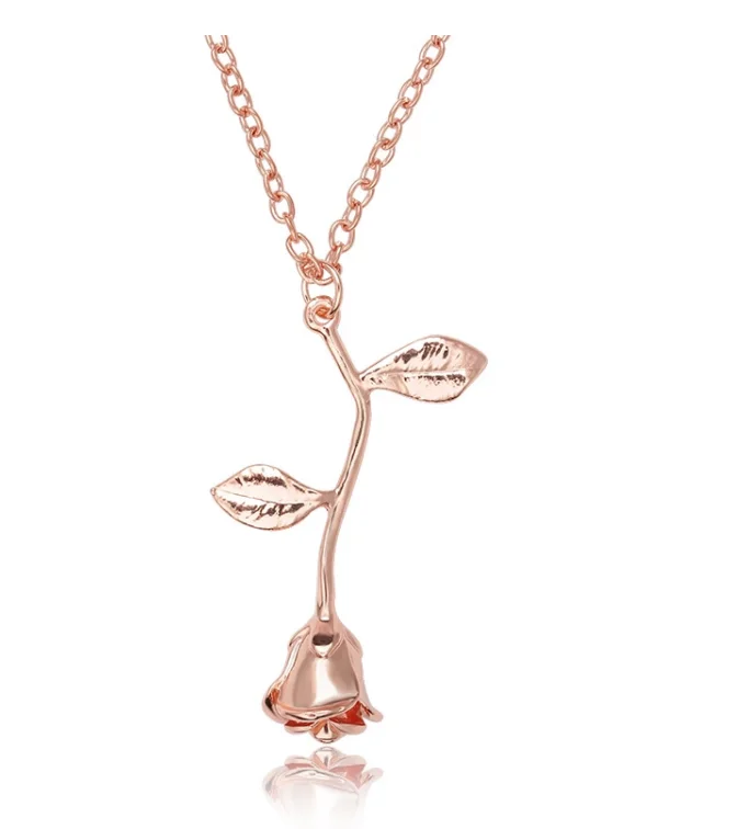 

flower cheap hot sale new 24k models rose gold necklace