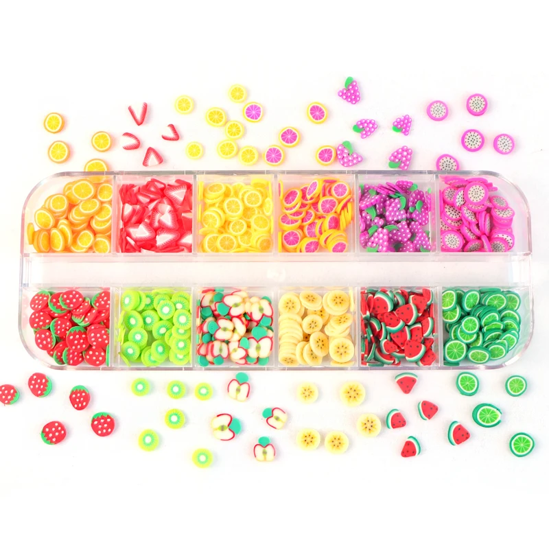 

Nail Art 3D Fruit DIY Design Tiny Slices Decoration Acrylic Beauty Polymer Clay Nail Sticker Accessory