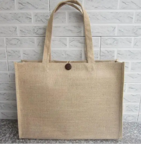 

Factory High Quality Waterproof Promotional Jute Bag Extra Large Hemp Grocery Tote Bag Canvas Cotton Jute Bag, Customized color for plain cotton bags wholesale