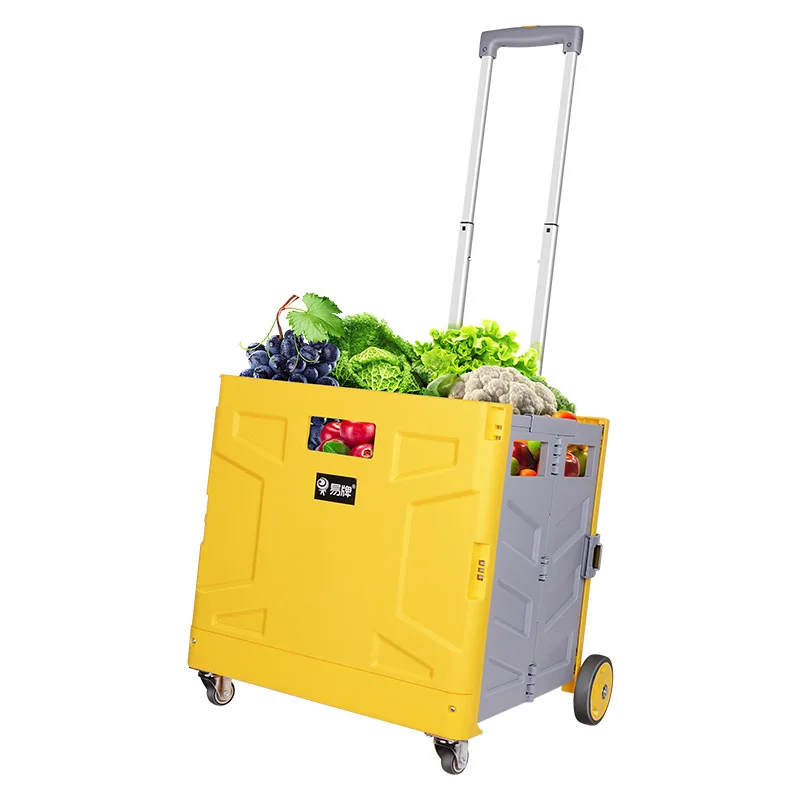 

Folding Shopping Cart Laundry Grocery Trolley Dolly Handcart Market Luggage Car Suitcase Luggage Outdoor Storage Box