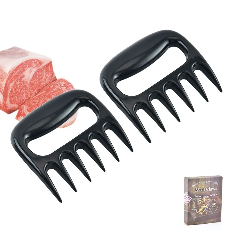 

Portable Easy To Use Bear Claw Non Stick BBQ Set Tearing Pork Meat Claw Shredder, Black