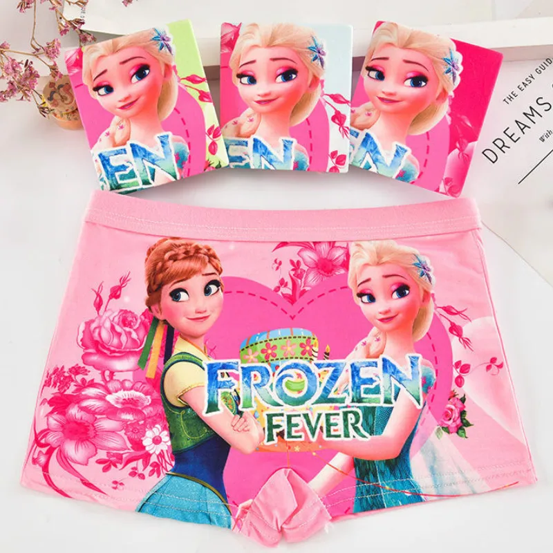 

4 Pieces of Children's Underwear Cotton Cartoon Girl Underwear Little Girl Size Children's Underwear