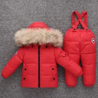 

Winter Warm Kids Jumpsuit Russia Winter Baby Cloth Sets Children Clothing for Girl Ski Suit Boy Outdoor Sport Comfortable New