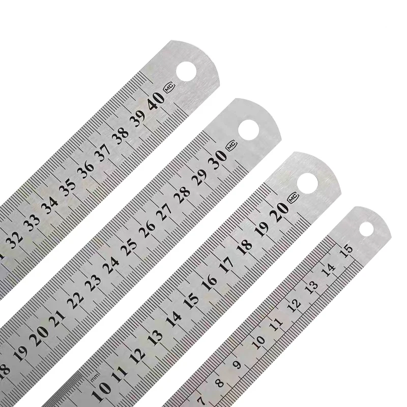 Easy Read Metal Etched Straight Edge Ruler 8/12 Inch Ruler Measuring ...