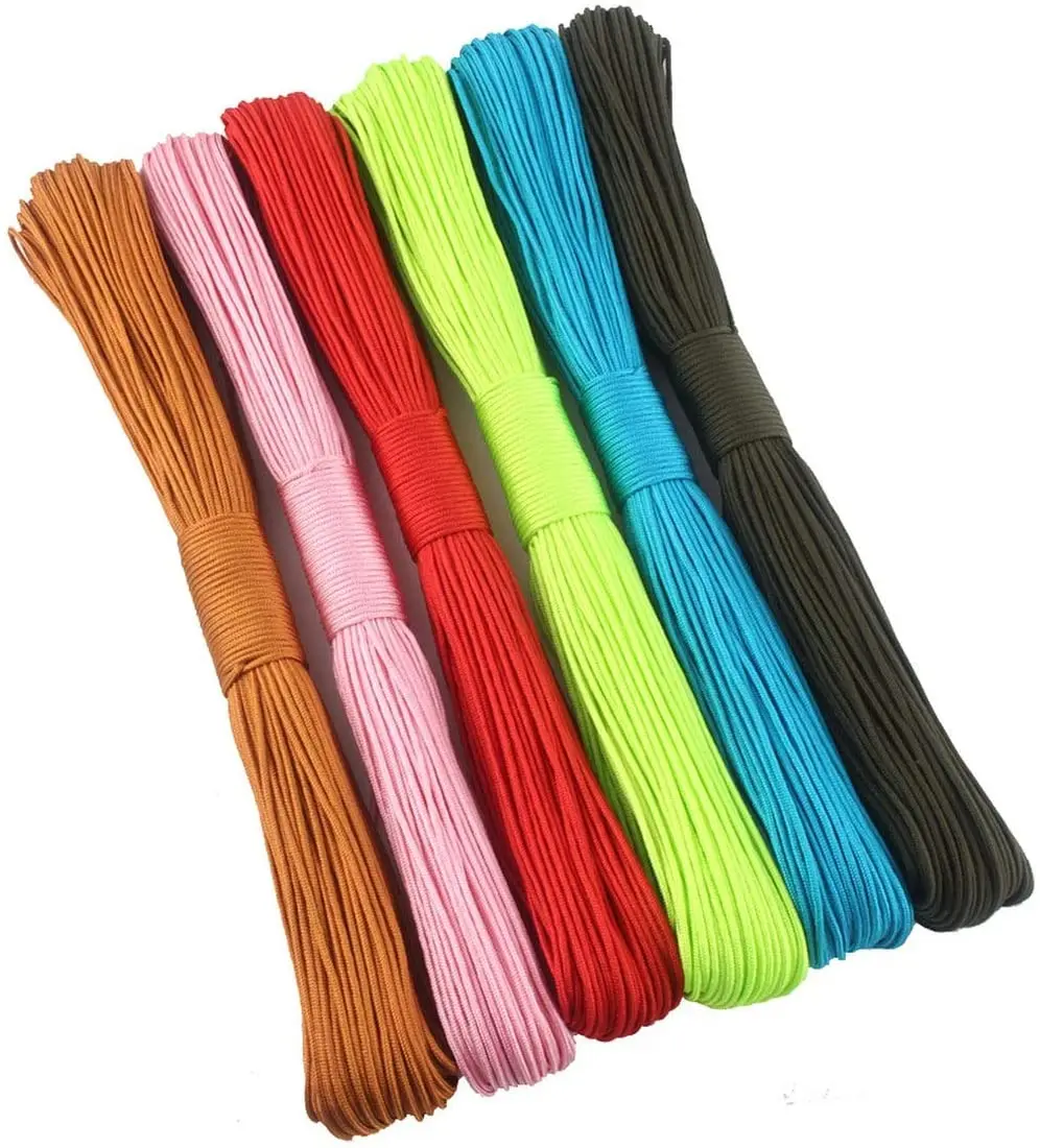 

Outdoor Survival Hiking Camping 3 Strand Core 300 Feet (100M) Nylon Parachute Cord Paracord, Over 240 colors