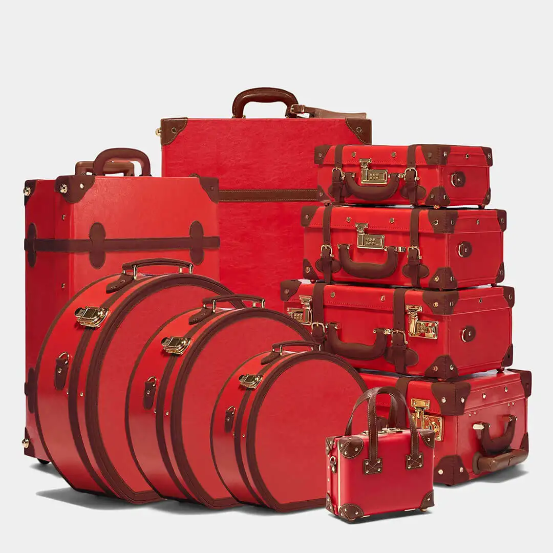 

HIBO Vintage PU CABIN Trolley Luggage Bag Spinner Wheels For Women