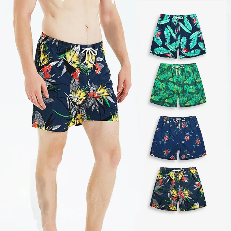

Polyester Flower Printing Beach Running Jogging Track Shorts Pants for Men, Custom
