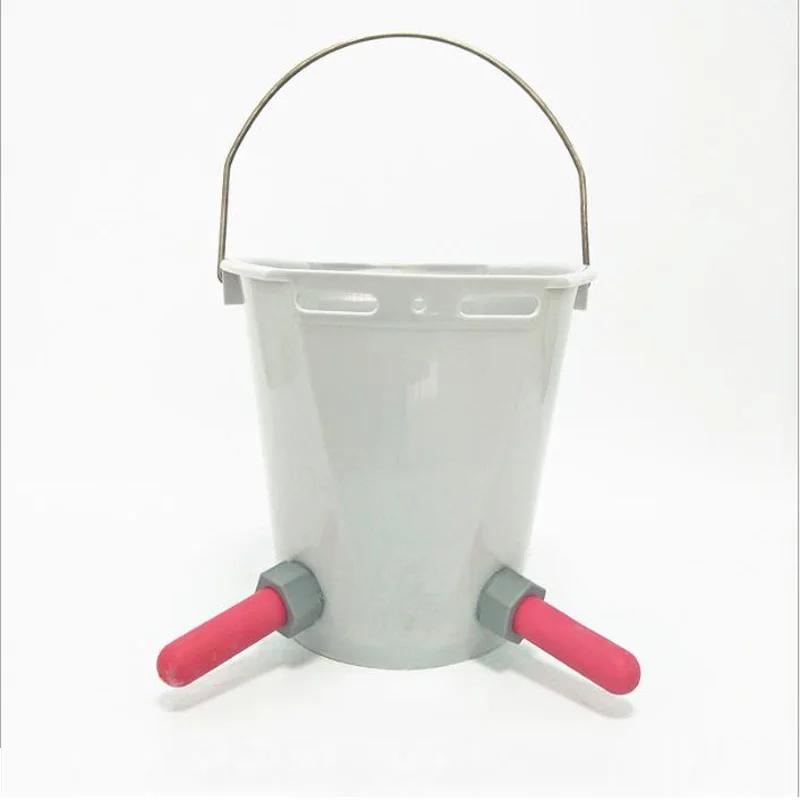 Animal Plastic Tools Multiple Teats Milk Bucket 8L Calf Lamb Plastic Milking Bucket