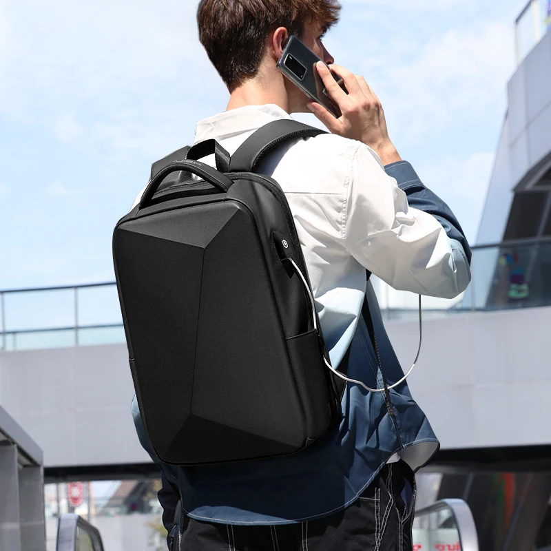 

FENRUIEN Fashion multifunctional anti-theft backpack male USB charger waterproof 15.6-inch laptop bag hiking travel bag