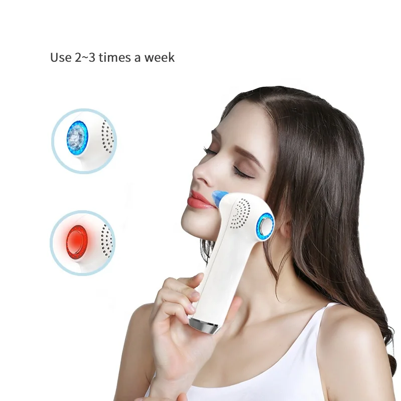 

Electric vacuum pump suction blackhead artifact remove pores and acne blackhead vacuum cleaner artifact cold and hot compress, White