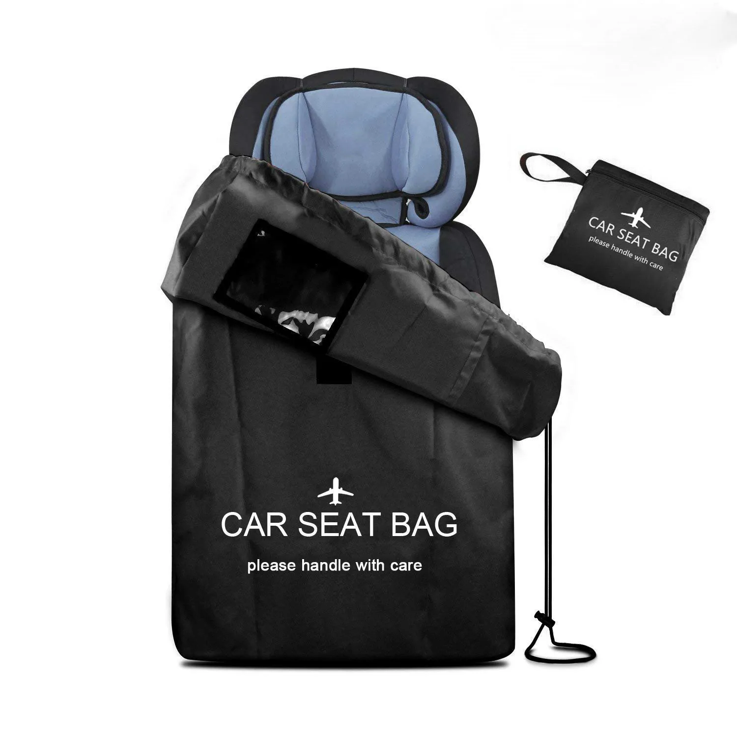 

Baby car seat travel bag with wheels,customize logo car seat travel bag gate check, Black or custom color