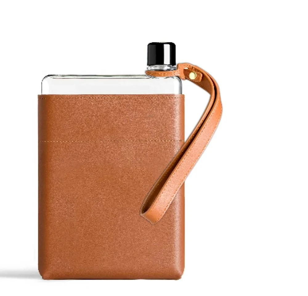 

sport ins fashion cusmomized logo outdoor gym promotional gift food grade plastic bpa free flat water bottle with cover, Customized color