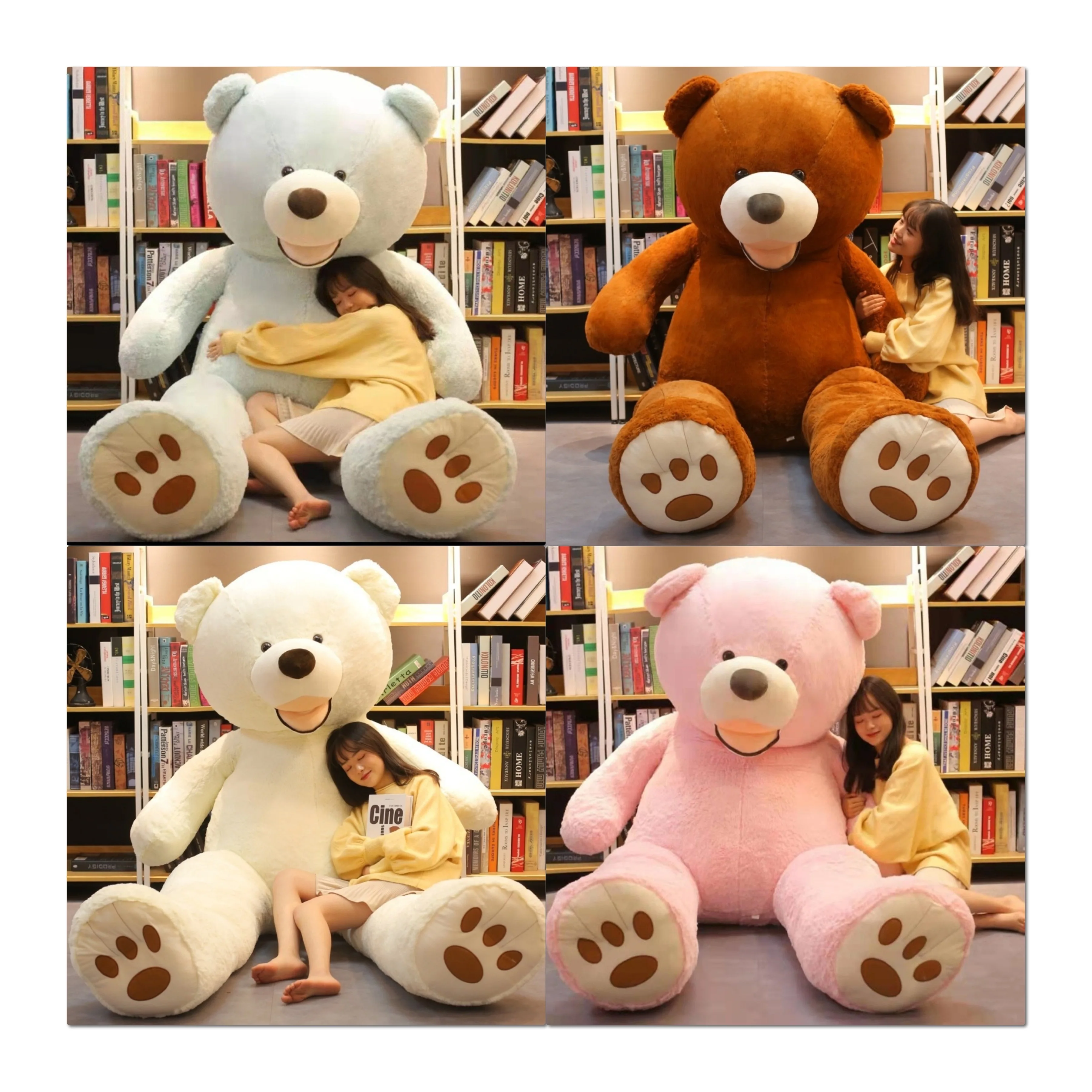 

100CM large size valentine's day teddy bear skin gifts filled with PP cotton osos animal plush big stuffed animal plush toys