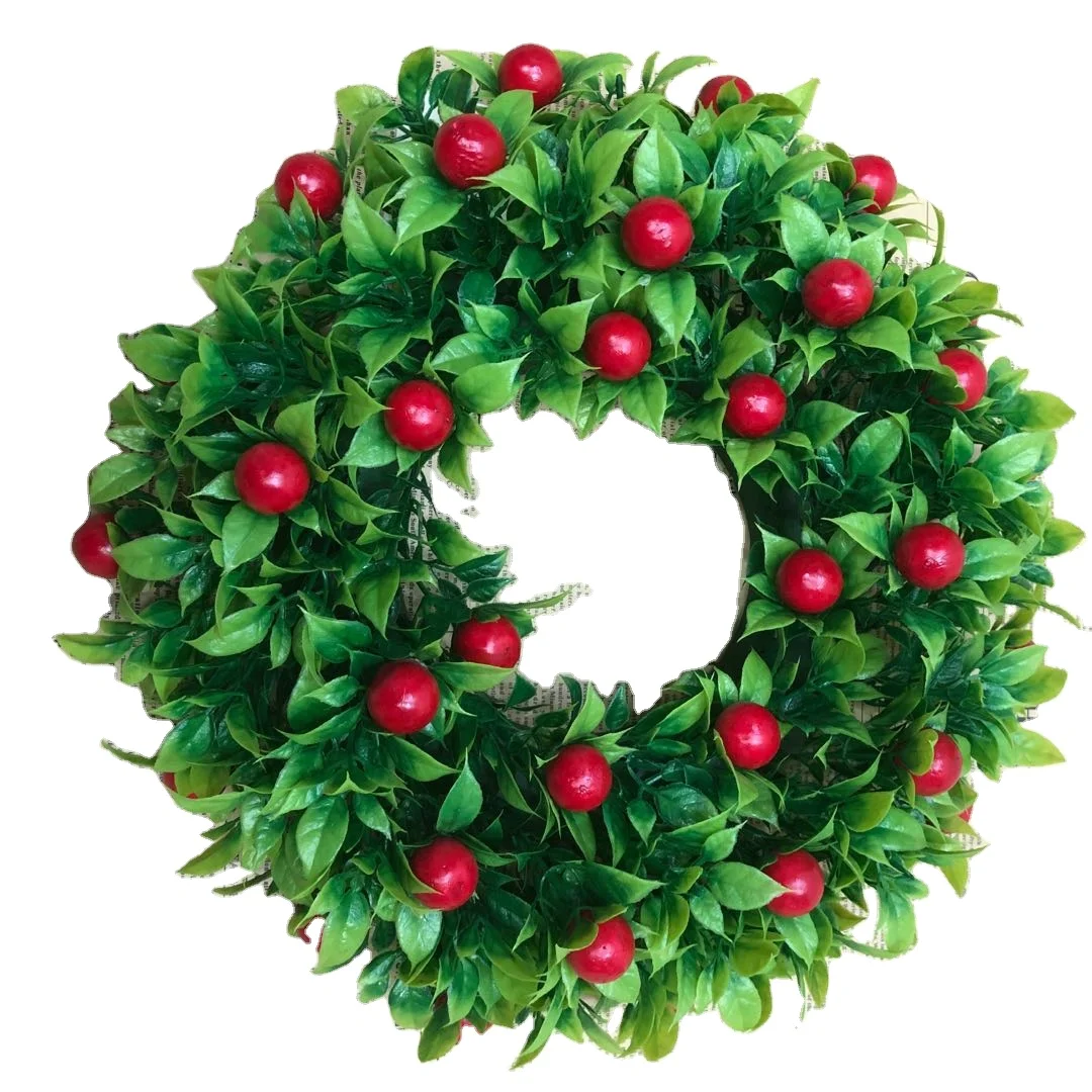 

Wholesale popular christmas artificial flower wreaths for wedding home decoration, Customized