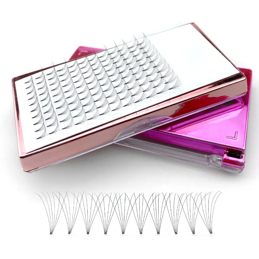 

Premade Fans Heat Bonded Russian Volumes Handmade Wholesale Eyelash Extension Private Label Eyelashes Mink Soft Korean Black Top, Natural black