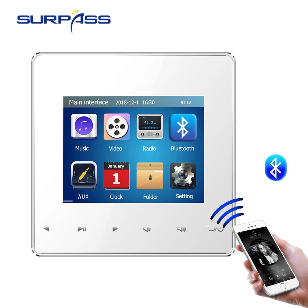 

SURPASS audio SP-PW225A Hotel HiFi Music Mini On Wall Installation Class D Amplifier Smart Home Pro Audio
