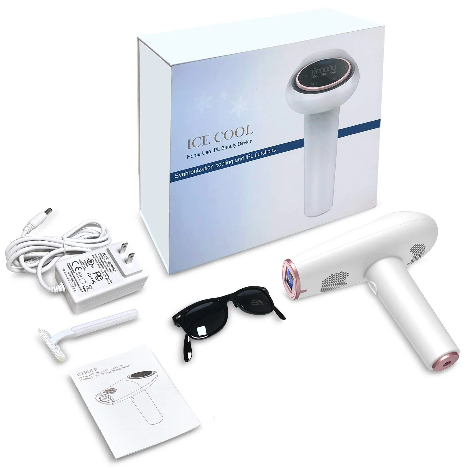 

Permanent Painless 999,999 Flashes Home use Ice Compress cooling IPL Hair Removal