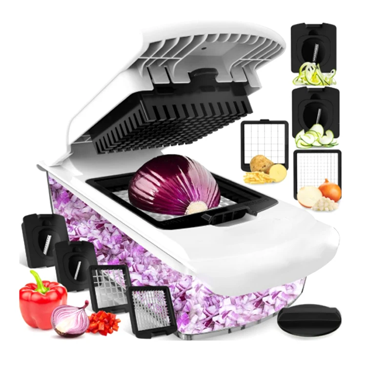 Amazo Top Seller New Arrival Multifunctional 18 in 1 Vegetable Chopper Onion Cutter Potato Peeler Kitchen Fruits Slicer Cutter